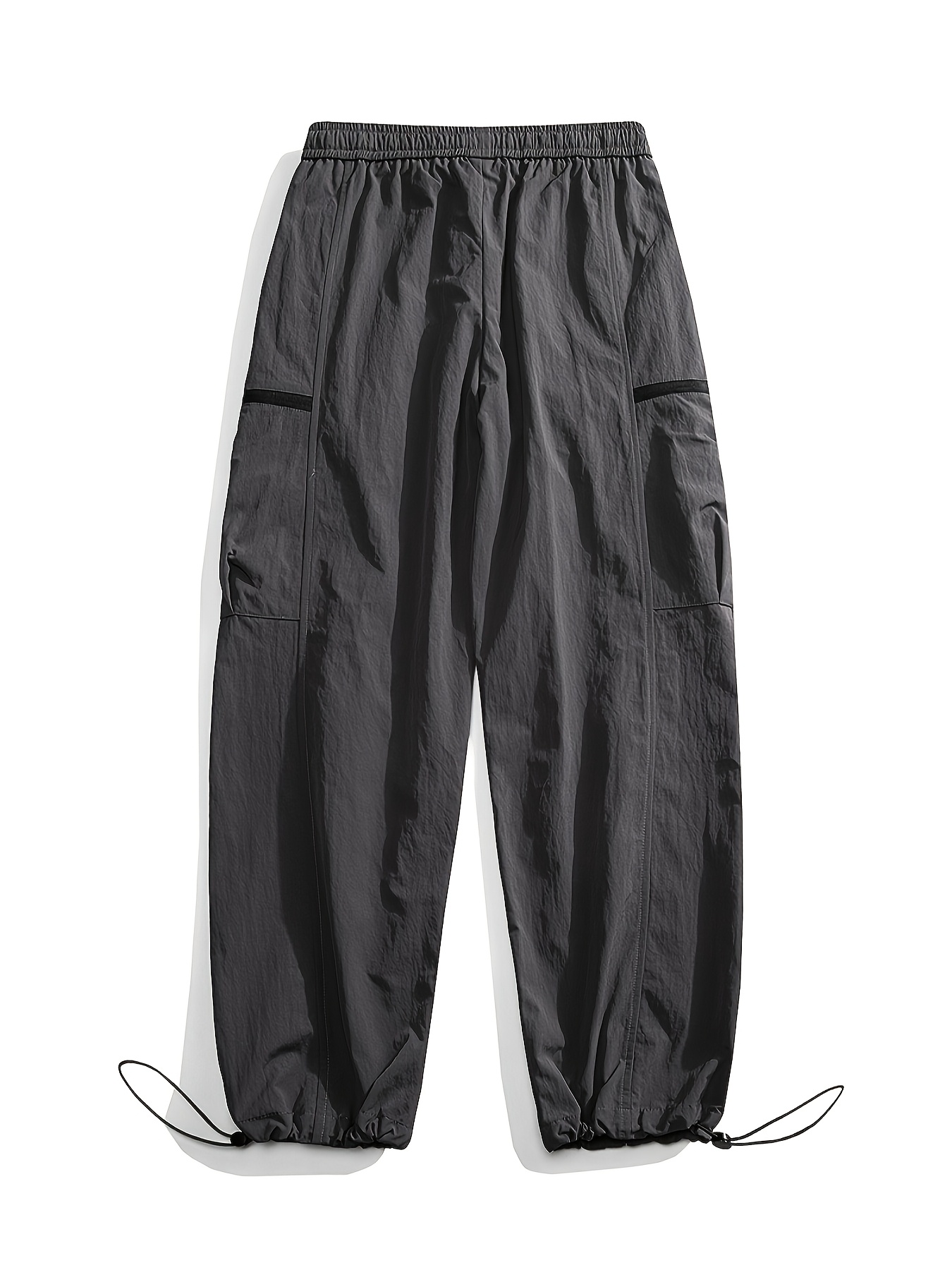 Relaxed Fit, Men -Inspired Cargo Pants - Nylon, Casual Fit with Drawstring Waist for Spring/Fall details 3