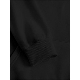 1pc Men'S Casual Cotton Sweatpants with Letter Print, Elastic Waist Drawstring, Knit Fabric, Regular Fit for Outdoors - 50% Cotton, 50% Polyester Blend, Adult Autumn/Winter Fashion Pants