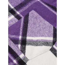 Mens Flannel Shirt Long Sleeve Plaid Jacket Casual Button Down Shirts Shacket