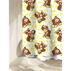 Trendy Collared, Men's Novelty Geometric Print Button-Up Shirt - Casual, Breathable Polyester, Machine Washable