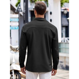 Men's Oxford Shirt Long Sleeve Dress Shirts Casual Button Down Shirts Regular Fit