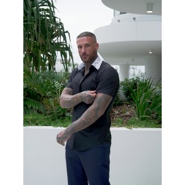 Solid Color Men's Casual Short Sleeve Shirt, Men's Shirt For Summer, Tops For Men