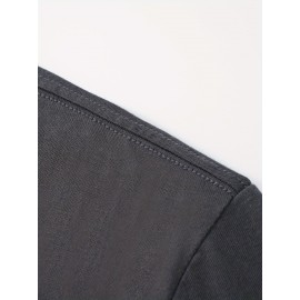 Men's Casual Cotton Long Sleeve T-Shirt - Crew Neck, Loose Fit, Spring & Fall Collection